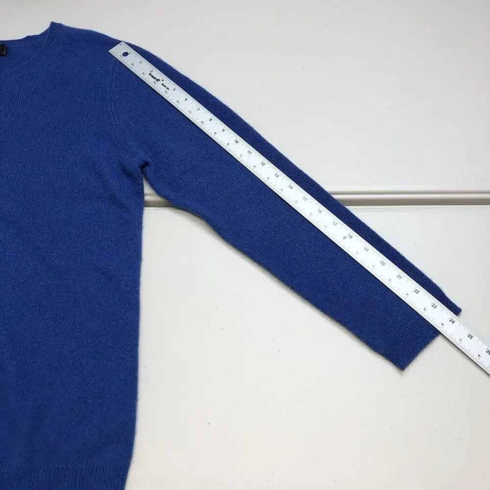 Morgan Taylor Women’s Super Soft 100% Cashmere Blue Crew Neck Sweater Size XL
